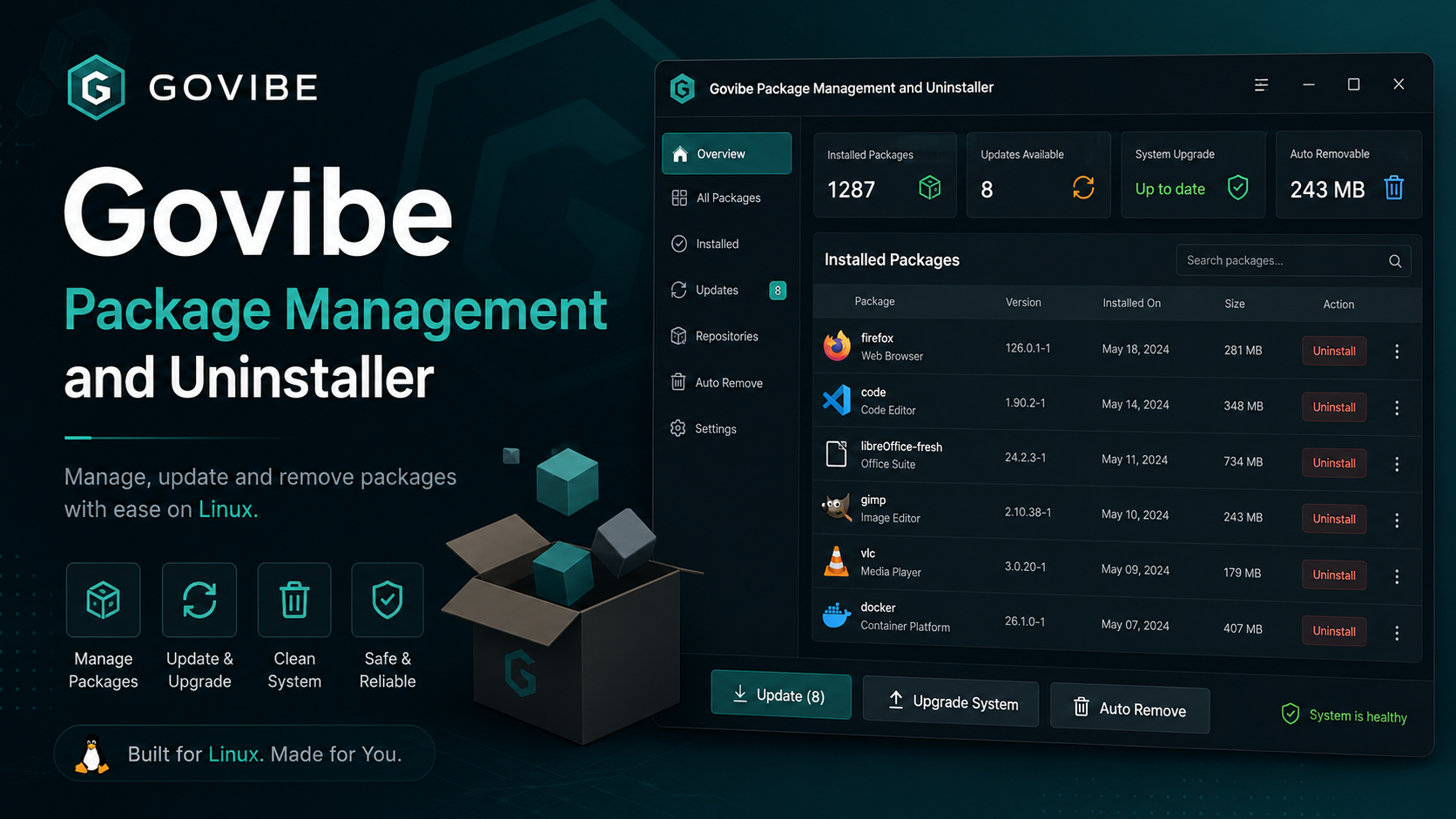 Govibe Package Management and Uninstaller Coming Soon !