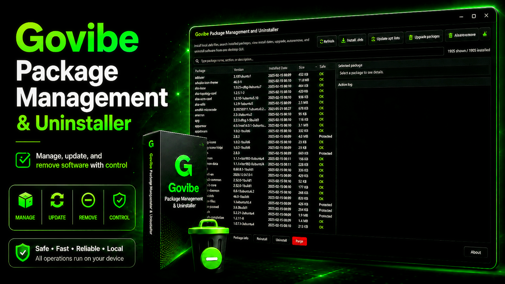 Govibe Package Management and Uninstaller